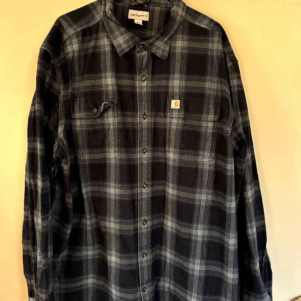 Carhartt Black Plaid Button-Up Shirt